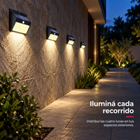 Luces Solares de 138 LED con Sensor Ecoinnova - Pack de 4