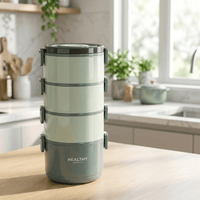 Luncheras Térmicas Apilables Acero Inox Pack x4 - Muy Moderna Uruguay
