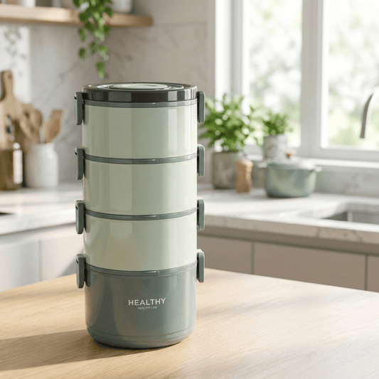 Luncheras Térmicas Apilables Acero Inox Pack x4 - Muy Moderna Uruguay