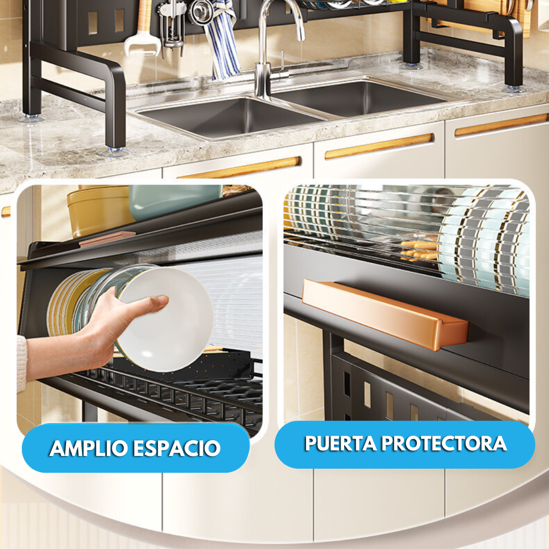 Escurridor Extensible Sobre Pileta Guarda Platos Premium