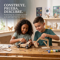 Kit STEM de Madera para Armar – Robot Solar Educativo para Niños