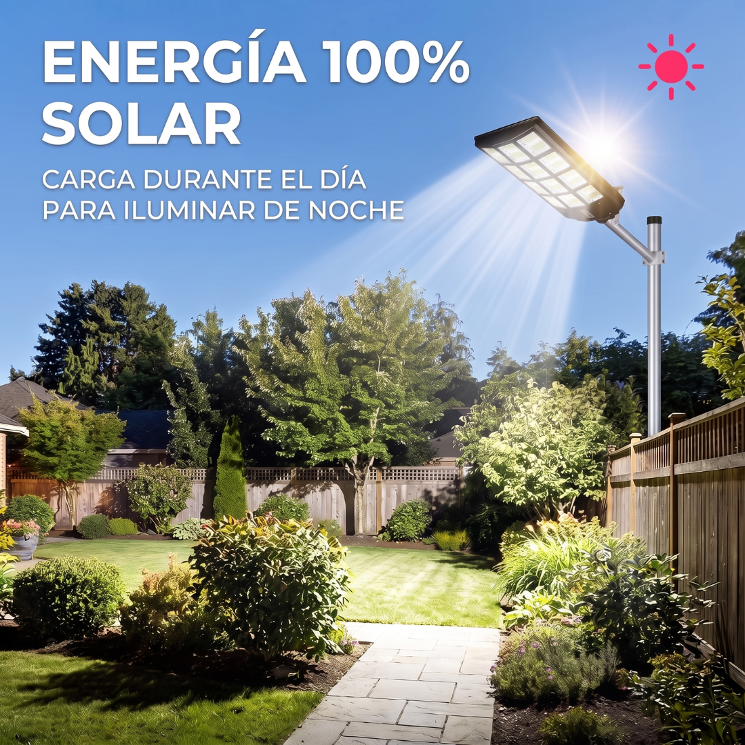 Foco Solar Led 1000w Exterior Alumbrado C/Remoto - Ecoinnova