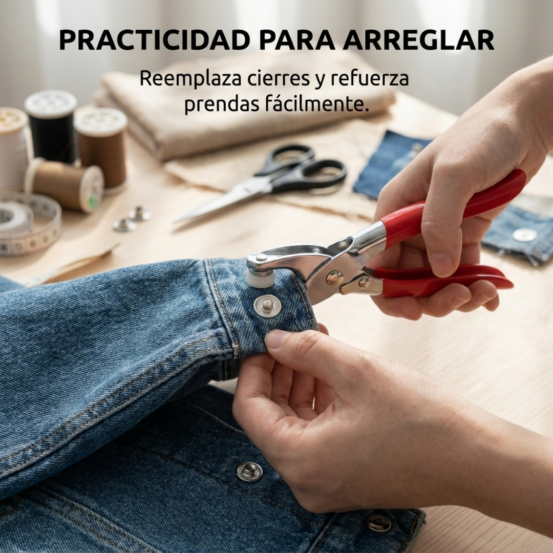 Kit de 100 Broches a Presión con Pinza