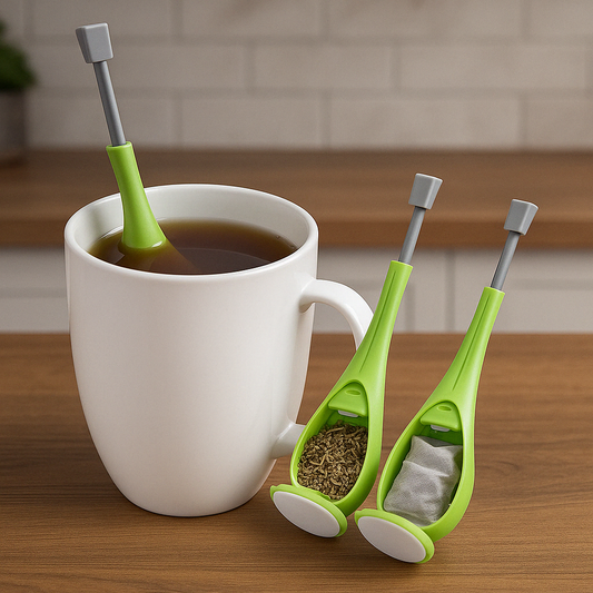 Infusor de Té tipo cucharón con émbolo exprimidor