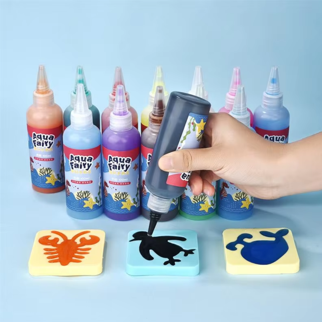 Kit para Crear Squishies Mágicos en Casa 6 Botellas de 100ml + 6 Moldes Juguete