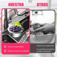 Colador Fregadero Acero Inoxidable Organizador Cocina