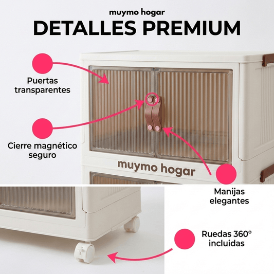 Set De 4 Cajas Organizadoras Apilables - Muymo Hogar - Muy Moderna Uruguay