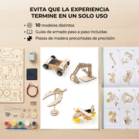Kit STEM de Madera para Armar – Robot Solar Educativo para Niños