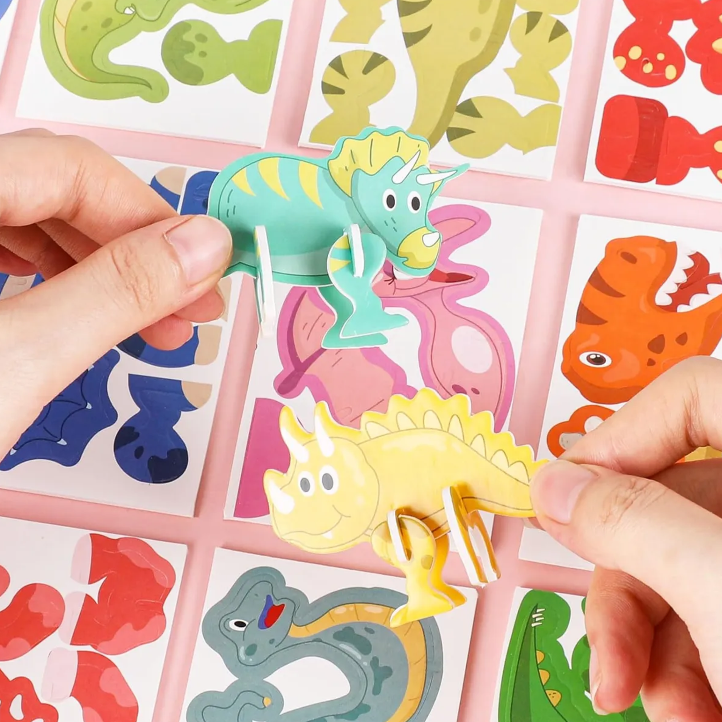 Figuras Para Armar Animales Y Dinosaurios 3d Juguete Pack 60