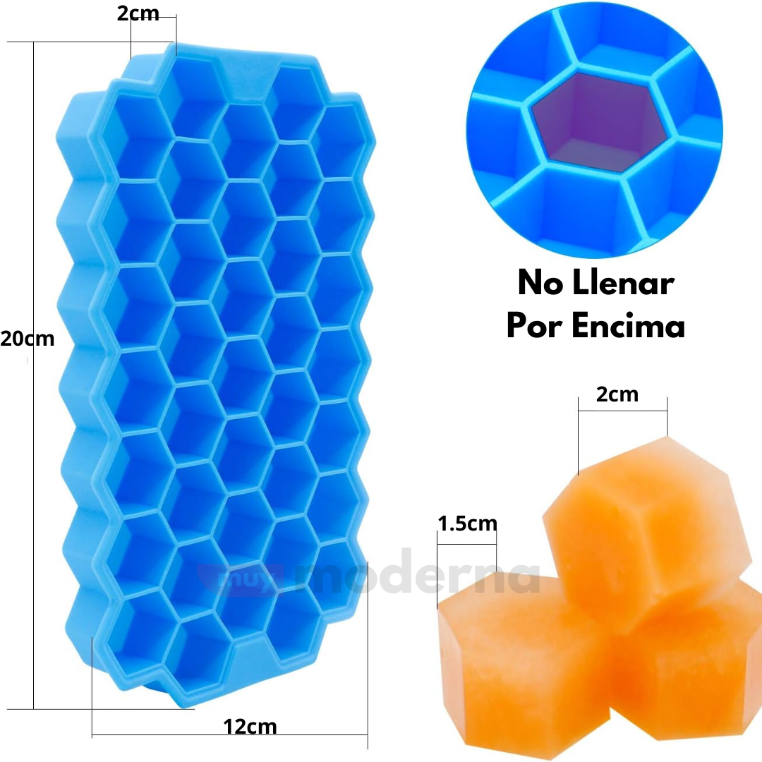 Hielera Hexagonal de Silicona con Tapa