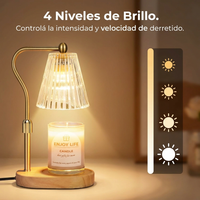 Lámpara Calentadora Velas Regulable Sin Llama Temporizador