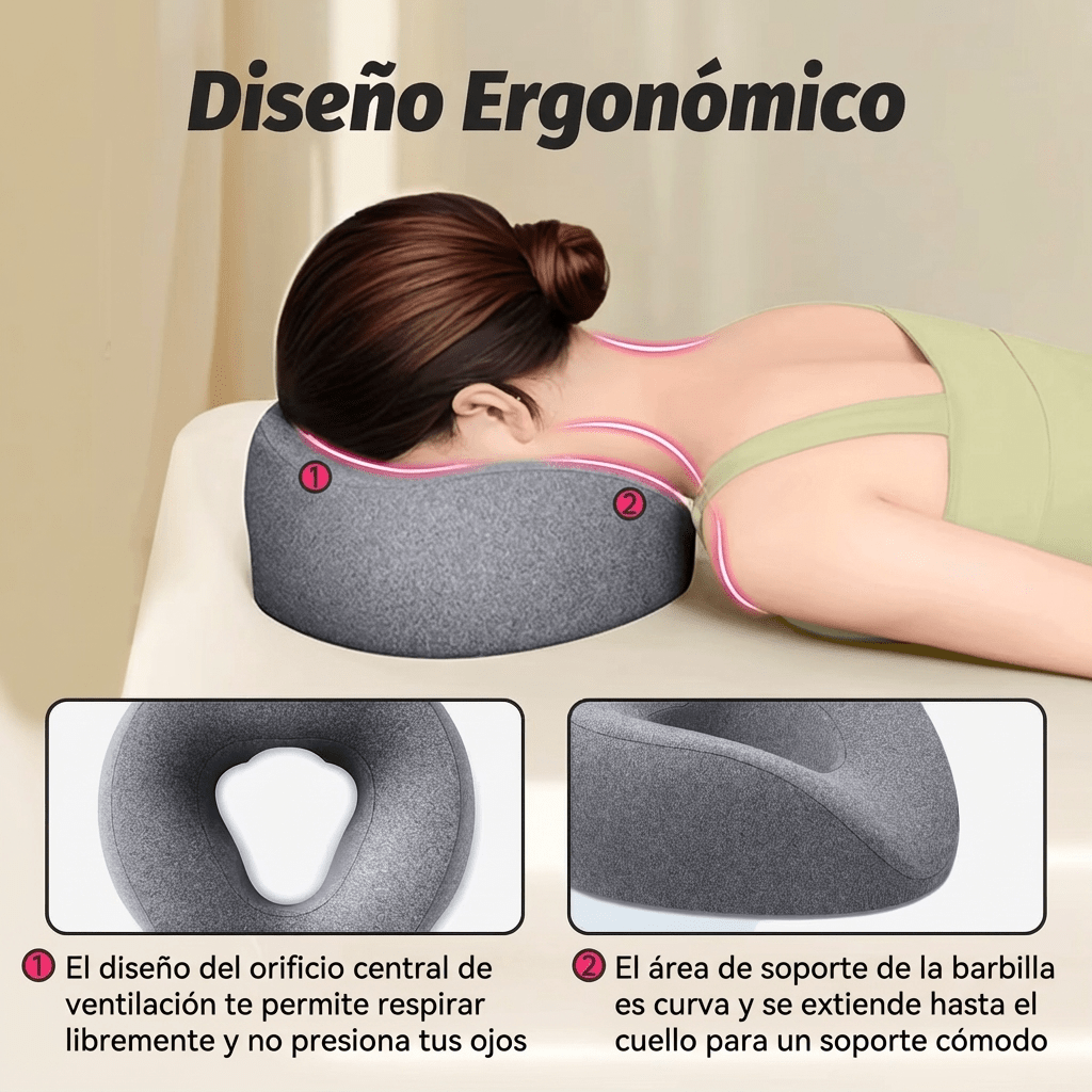 Almohada Viscoelástica De Apoyo Boca Abajo para Masajes - Muy Moderna Uruguay