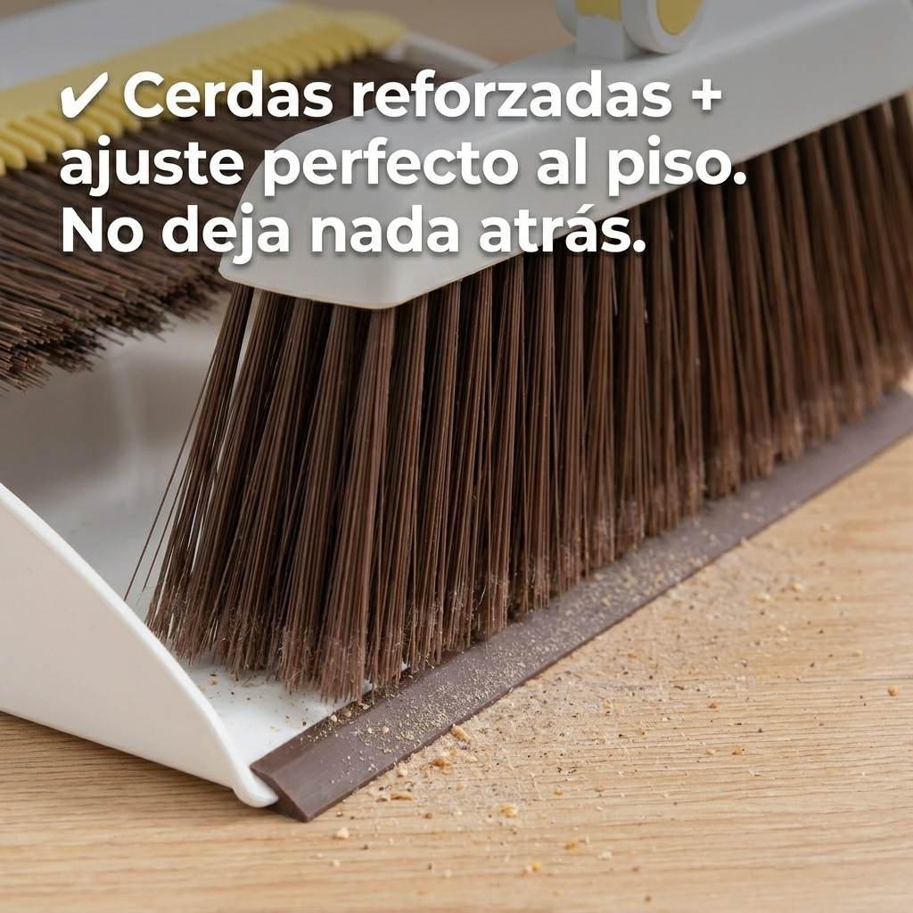 Set de Escoba y Pala Atrapa Pelos de 90cm