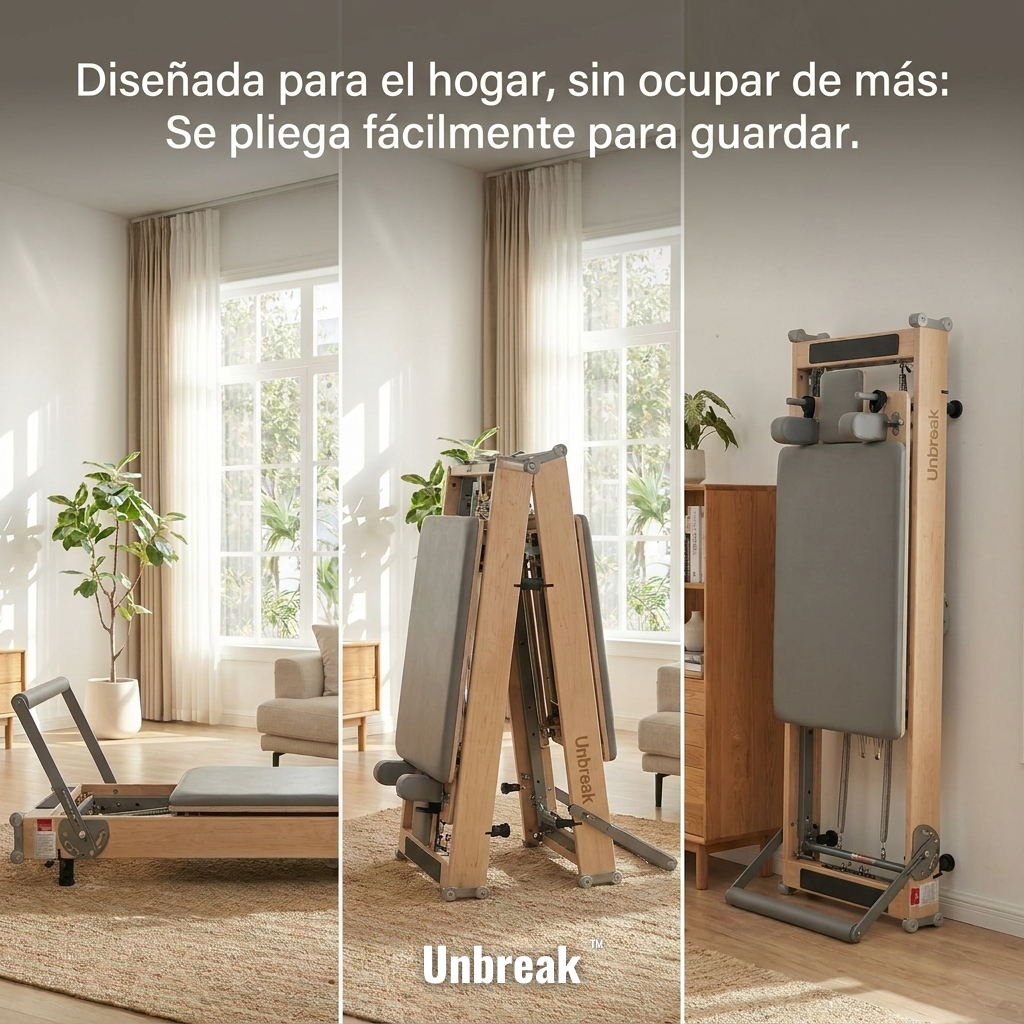 Cama Pilates Reformer Plegable Profesional Con Accesorios Unbreak™
