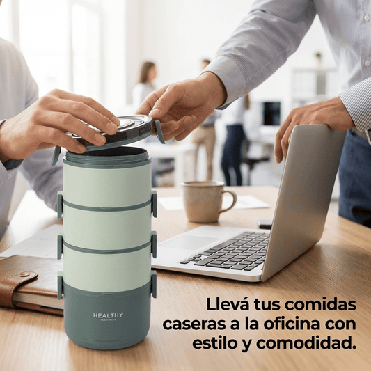 Luncheras Térmicas Apilables Acero Inox Pack x4 - Muy Moderna Uruguay