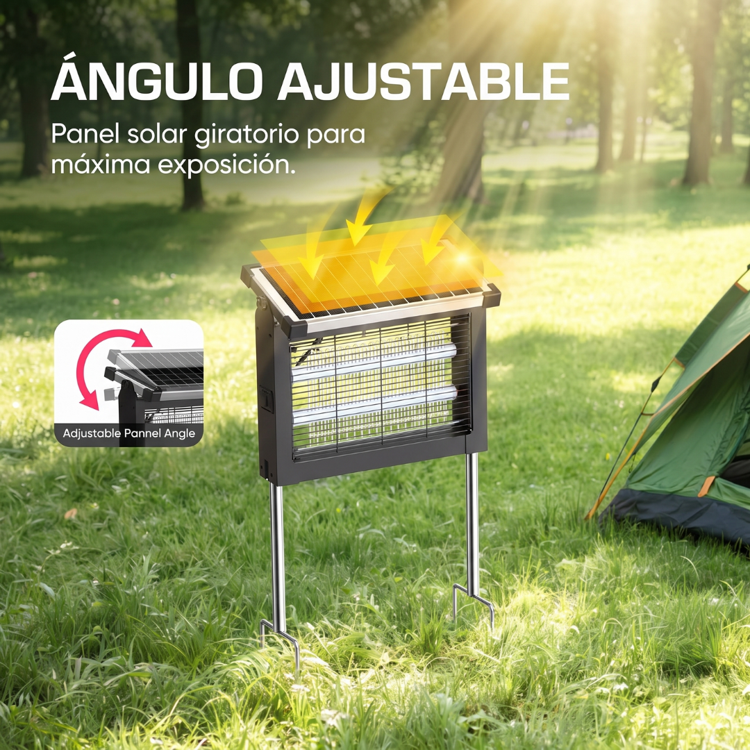 Lámpara Mata Mosquitos Solar UV para Exterior e Interior