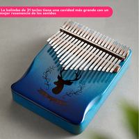 Kalimba de 21 Teclas en Madera de Kaoba
