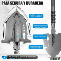 Pala Táctica Militar Multifunción Plegable 12 En 1 Para Camping OSMENER - Muy Moderna Uruguay