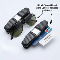 Kit x2 Soporte Porta Lentes para Parasol de Auto