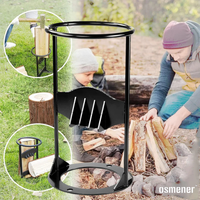 Base de Acero para cortar Leña para Hogar y Camping - OSMENER™