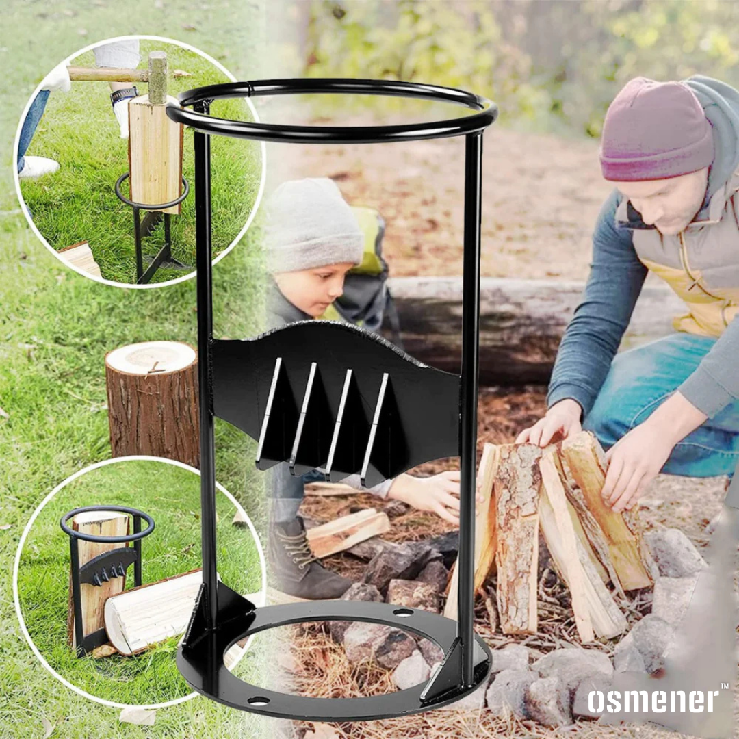 Base de Acero para cortar Leña para Hogar y Camping - OSMENER™