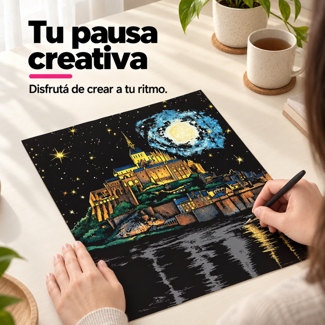 Kit de 4 Láminas para Rascar Scratch Art