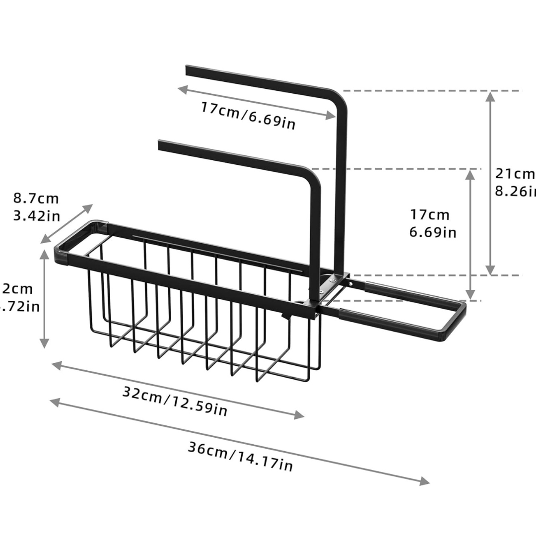 Organizador de Pileta Extensible en Acero Inoxidable