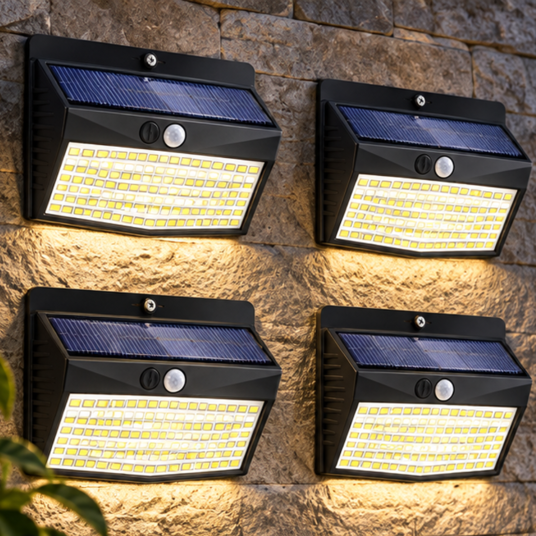 Luces Solares de 138 LED con Sensor Ecoinnova - Pack de 4