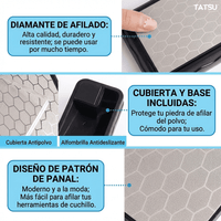 Piedra De Afilar Diamantada Doble Cara Para Cuchillos TATSU - Muy Moderna Uruguay