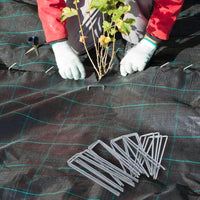 Pack De 100 Grampas Galvanizadas Para Tejido  Y Jardín