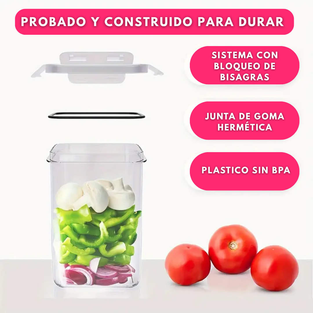 Set De 24 Contenedores De Alimentos De Plástico Con Tapa