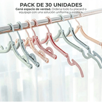 Pack 30 Perchas Plegables Compactas Ahorra Espacio Viaje Placard - Muy Moderna Uruguay