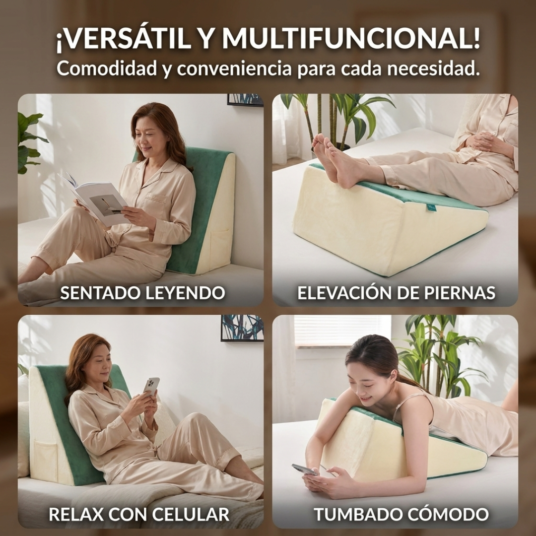 Respaldo Almohada Triangular Memory Foam Suave