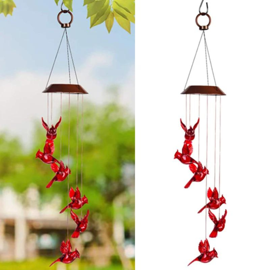 Llamador de Ángeles de Cardenales LED Solar