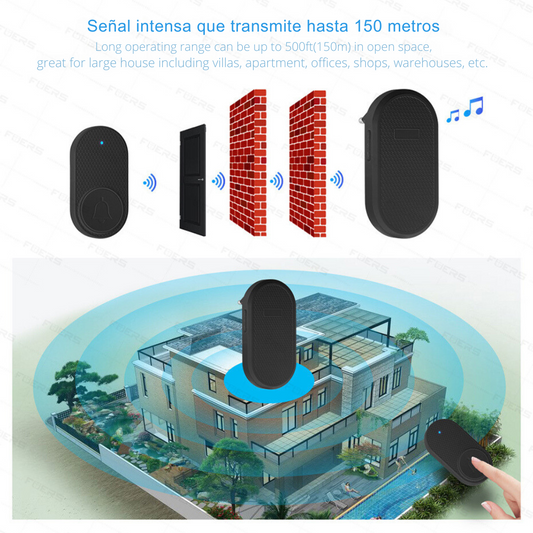 Timbre Inalámbrico Exterior con 32 Melodías