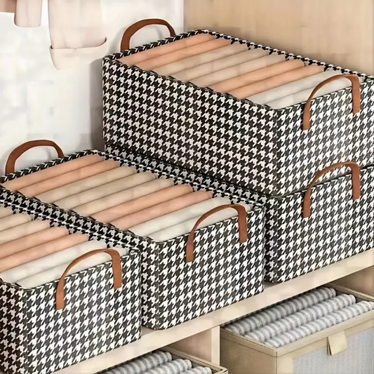 Cajon a Cuadros Organizador de Ropa con Estructura Metalica