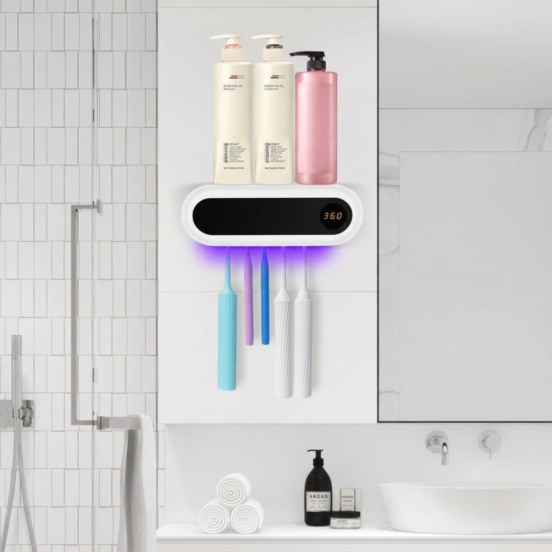 Porta Cepillos De Dientes Soporte  Organizador Sanitizante Uv