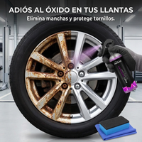 Spray Quitaóxido 100ml Kit Paño Esponja Ácido Cítrico Metal