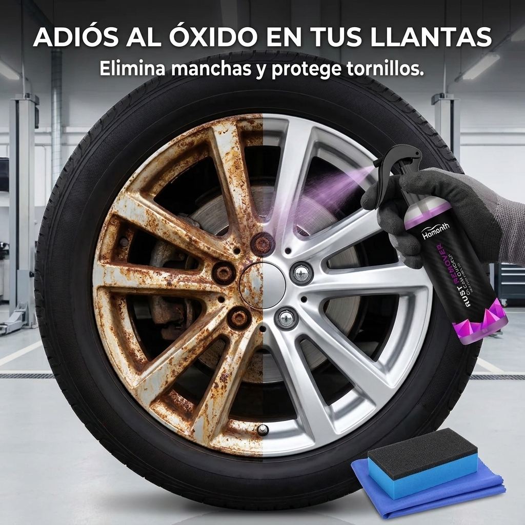 Spray Quitaóxido 100ml Kit Paño Esponja Ácido Cítrico Metal