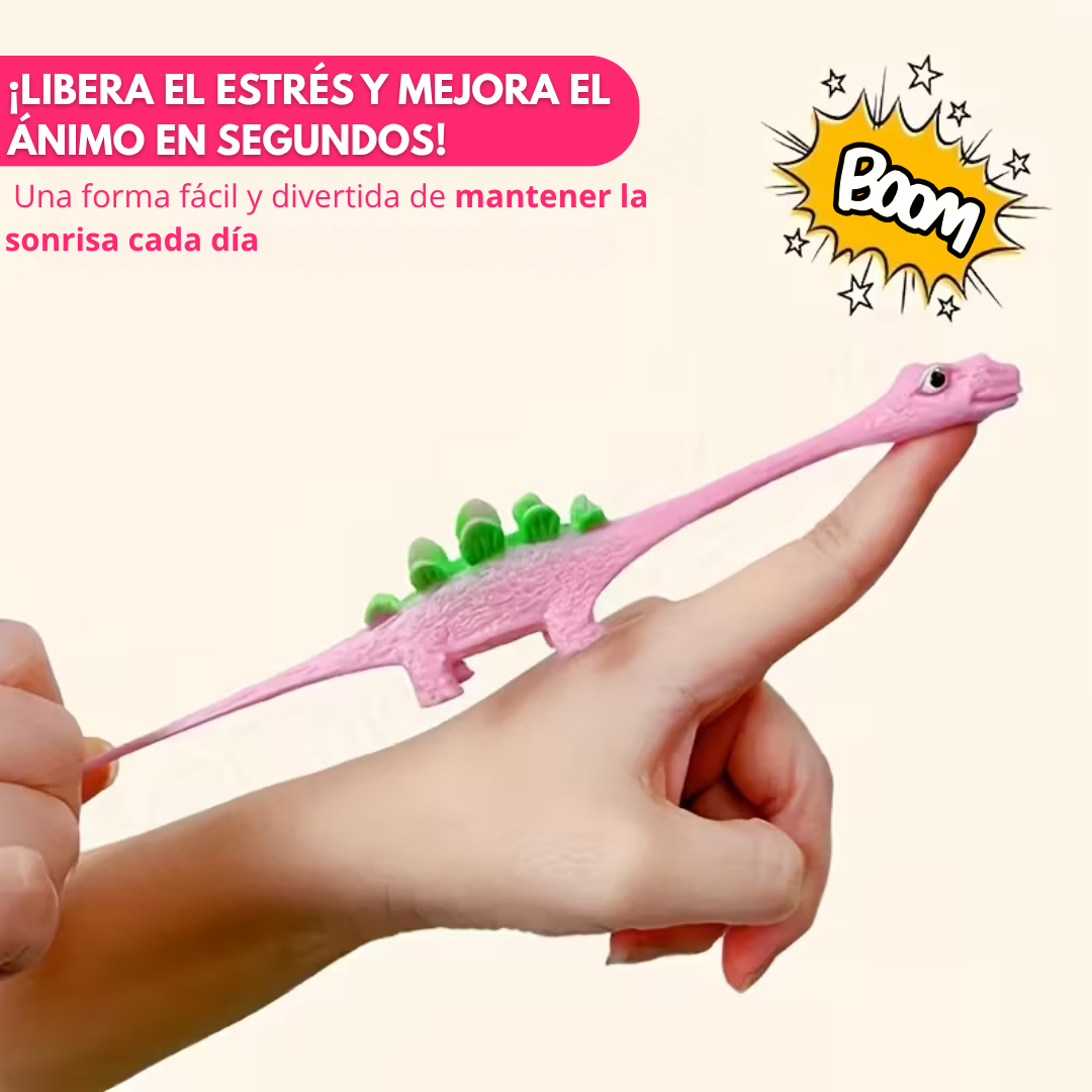 Set 10 Dinosaurios Pegajosos Juguete Lanzar Pared Sticky