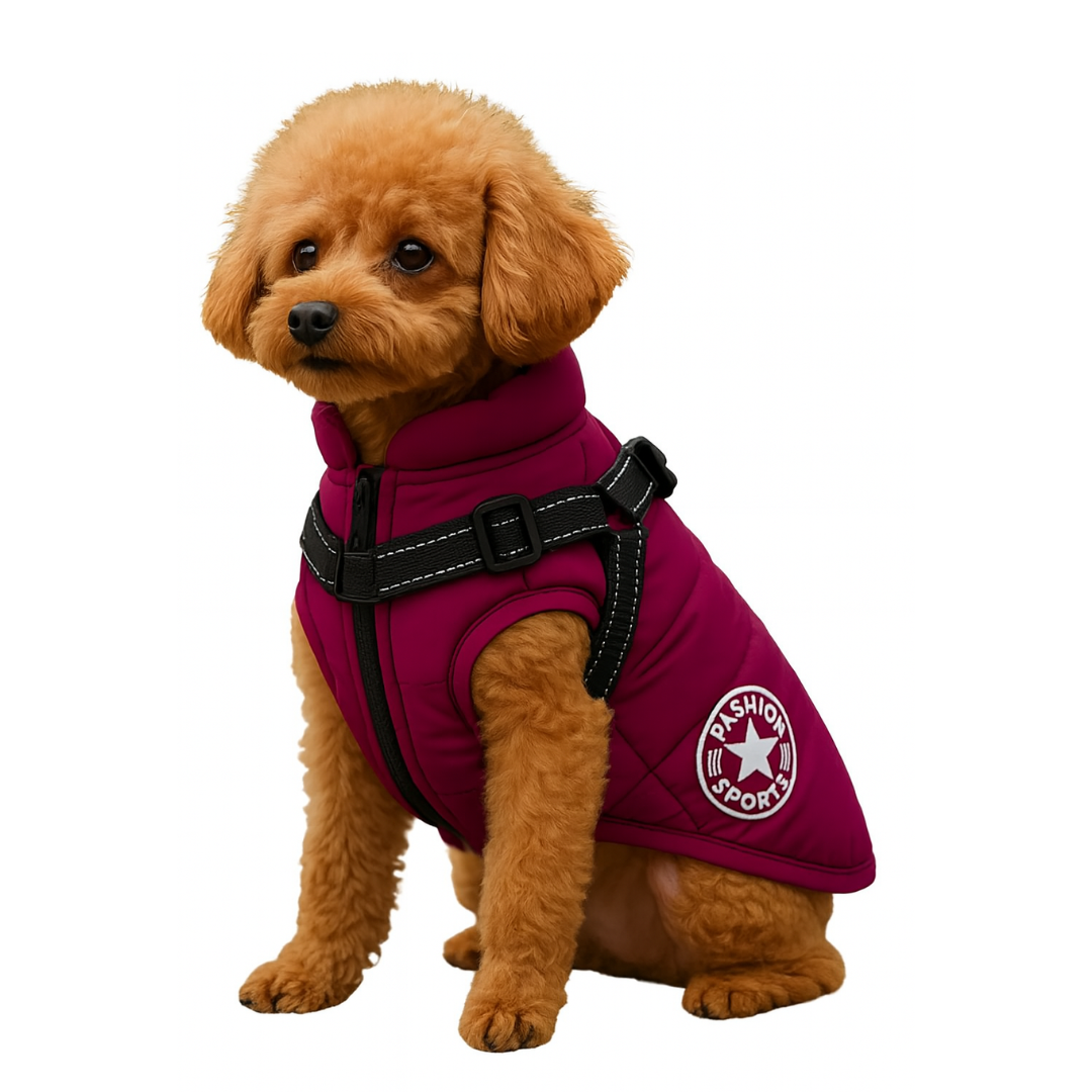 Abrigo para Perros Impermeable Chaleco con Arnés Reflectivo