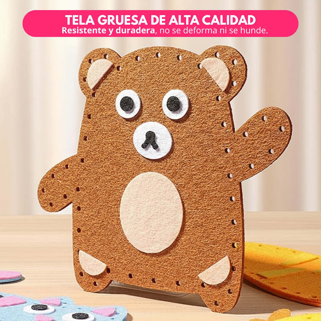 Juego De Costura Infantil Principiantes Kit 6 Diseños Educativo