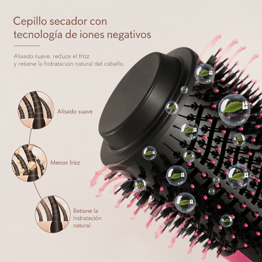 CEPILLO ALISADOR 3 EN 1 ¡PEINA, SECA Y ALISA!