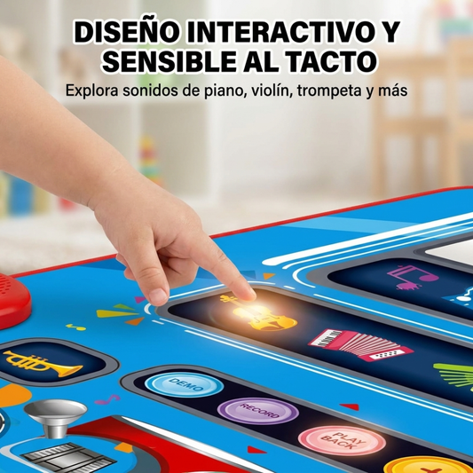 Alfombra Musical Interactiva 2 en 1 Piano y Tambor