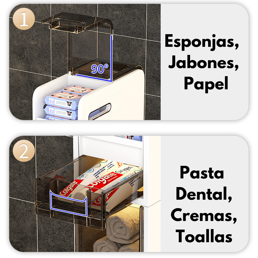 Carrito Organizador De Baño Para Espacios Reducidos Ruedas