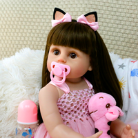 Muñeca Reborn Realista 55cm Con Peluche Juguete Infantil