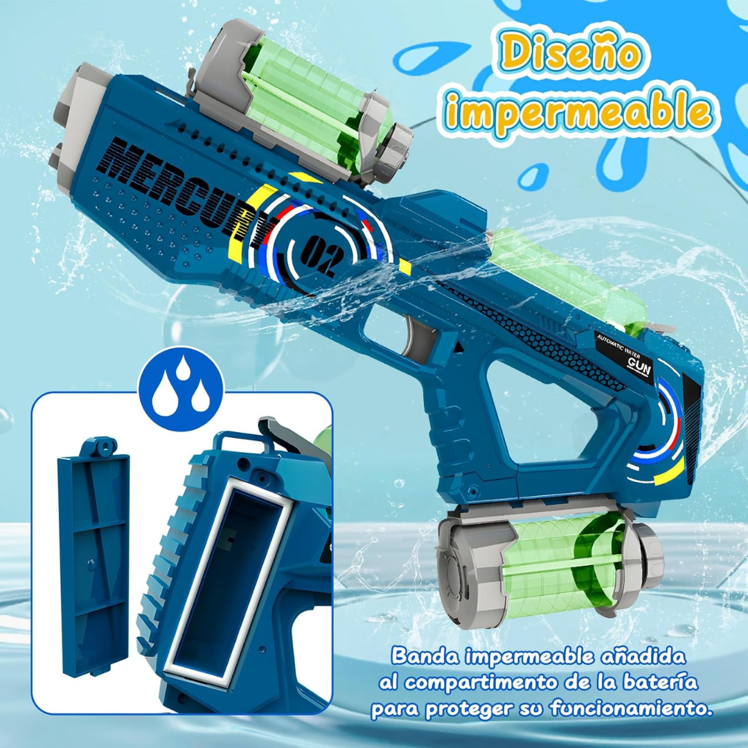 Pistola De Agua Eléctrica Mercury 02 Con Luces Sonido