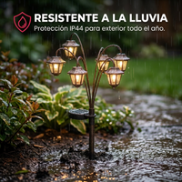 Farol Solar Vintage para Jardín Exterior 64 cm – 6 LED Pack x2