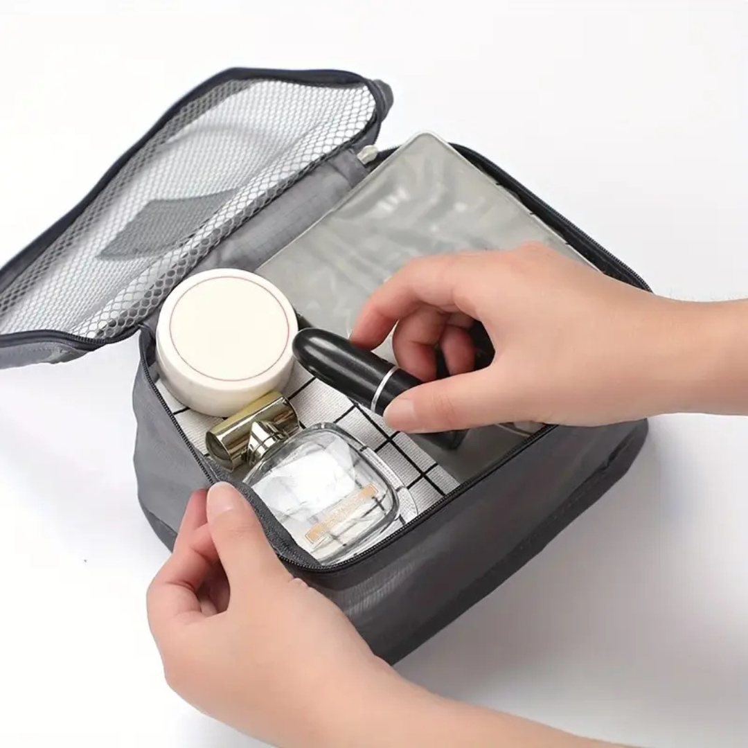 Set de 6 Bolsas Organizadoras  Grises para Valija Varios Tamaños