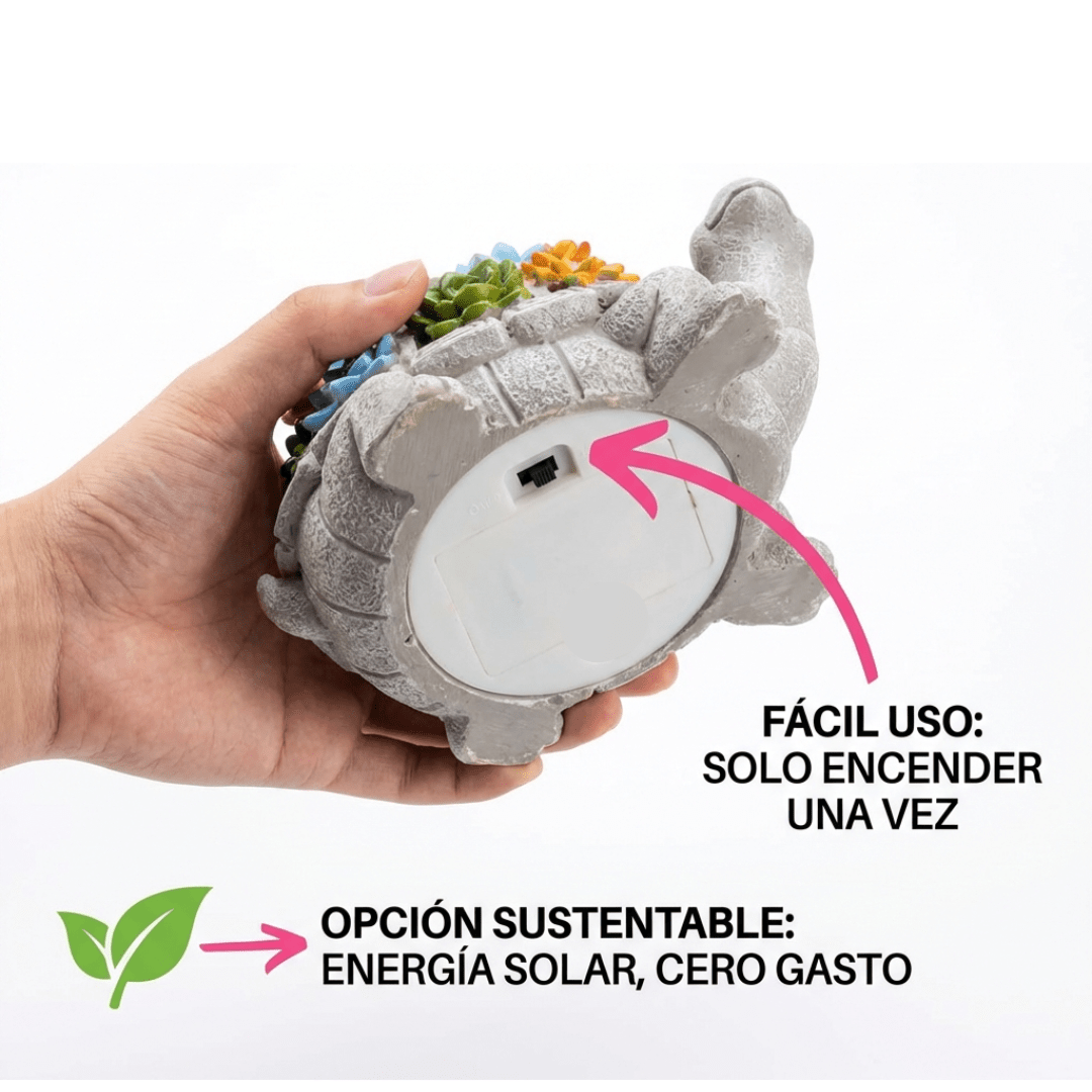Tortuga Solar Decorativa Con Luces LED Para Jardín Patio Y Balcón - Muy Moderna Uruguay